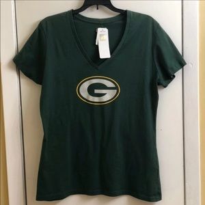 Womens Green Bay Packers V-Neck Tee